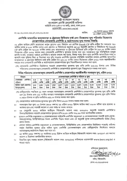 এলপিজি ও অটোগ্যাসের দাম